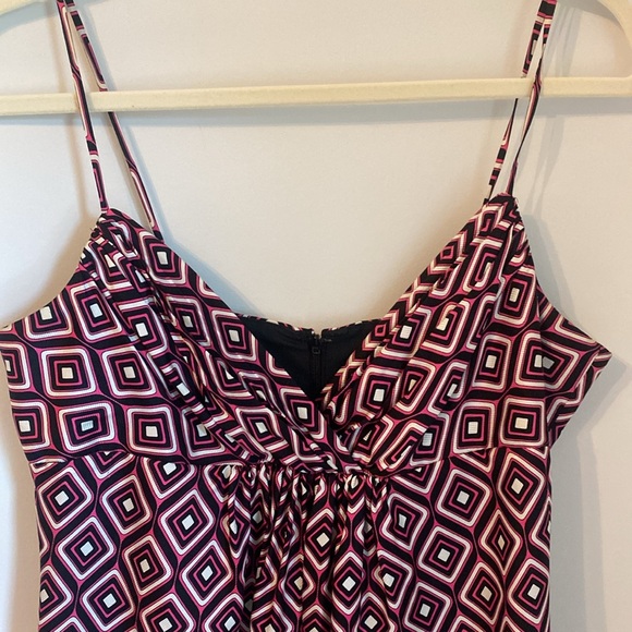 Shoshanna designer spaghetti strap Silk MIDI dress - Picture 2 of 8